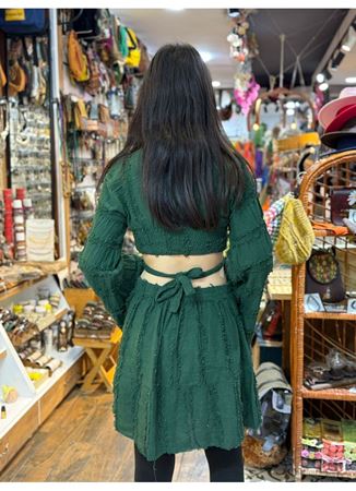 Tasarım Keten Etekli Takım