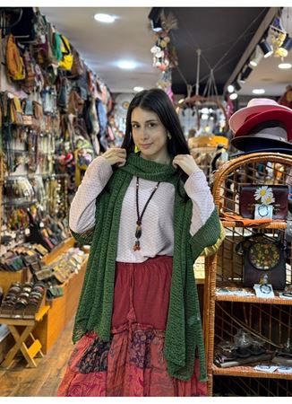 Tasarım Atkılı Bluz Yeşil