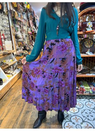 Patcwork Beli Lastikli Etek