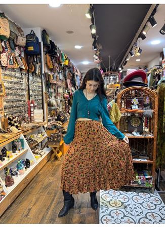 Patchwork Beli Lastikli Etek