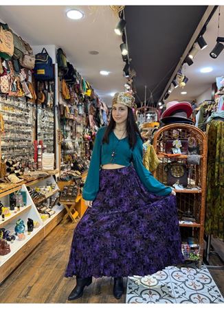 Patchwork Beli Lastikli Etek