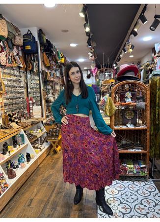 Patchwork Beli Lastikli Etek