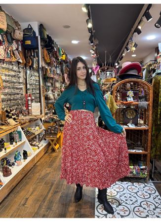 Patchwork Beli Lastikli Etek