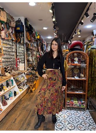 Patchwork Beli Lastikli Etek