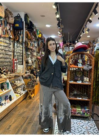 İtalyan Keten Kemerli Pantolon