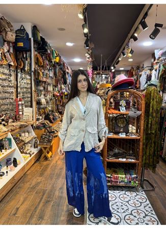 İtalyan Keten Kemerli Pantolon