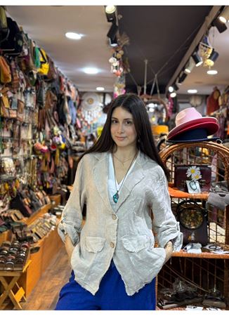 İtalyan Keten Tasarım Ceket