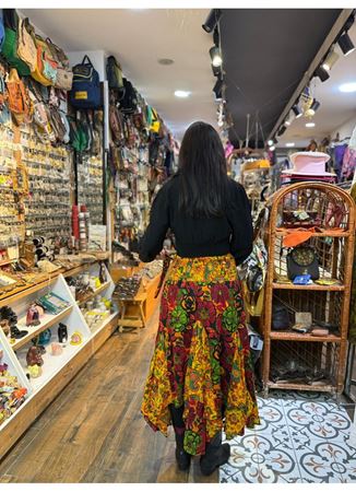 Nepal Tasarım Etek Sarı