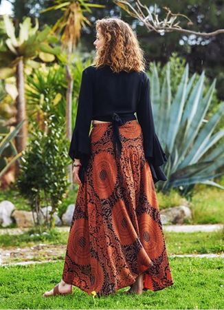 Salaş Turuncu Asimetrik Etek