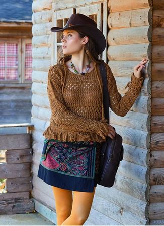 Çıtçıt Kapamalı Cepli Patchwork Anvelop Siyah Etnik Etek