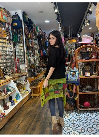 Nepal Tasarım Etek Kısa