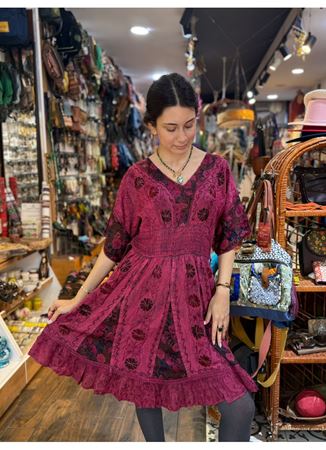 Kısa Kollu Hint Elbise