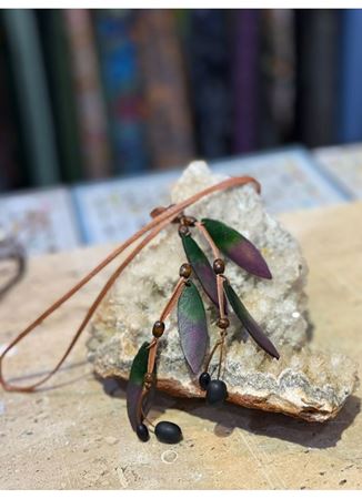 El İşi Özel Tasarım Deri Kolye