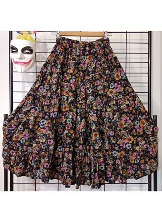 Patchwork Beli Lastikli Etek