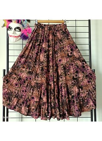 Patchwork Beli Lastikli Etek