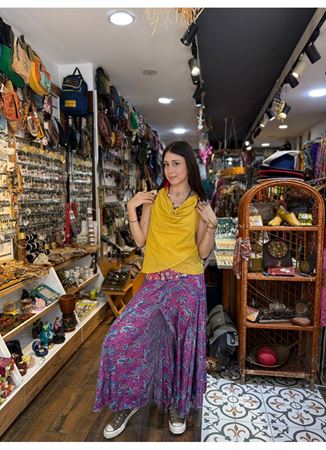 İpek Önü İşlemeli Pantolon