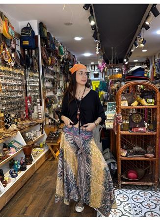 İpek Önü İşlemeli Pantolon