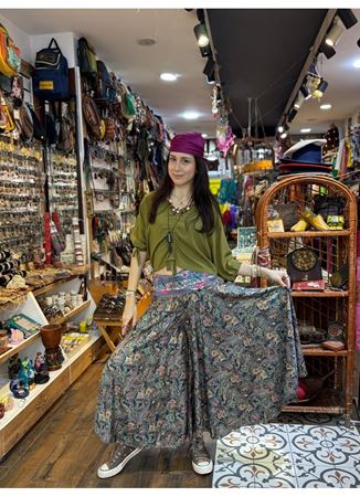 İpek Önü İşlemeli Pantolon