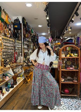 İpek Önü İşlemeli Pantolon