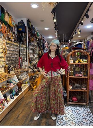 İpek Önü İşlemeli Pantolon