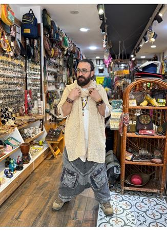 Tasarım Atkılı Bluz Krem