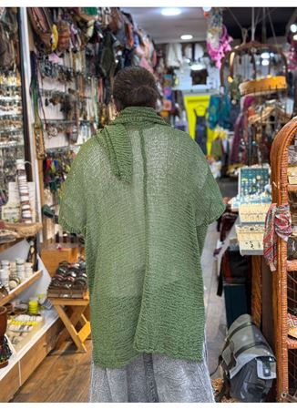 Tasarım Atkılı Bluz Yeşil