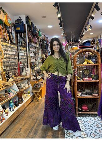 Nepal Tasarım Pantolon Mor
