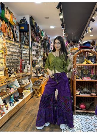 Nepal Tasarım Pantolon Mor