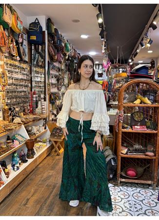 Nepal Tasarım Pantolon Yeşil