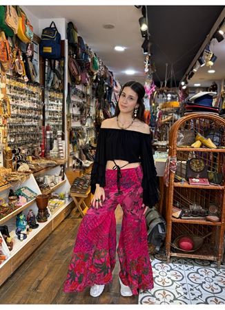 Nepal Tasarım Pantolon Pembe