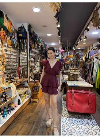 Fırfır Detaylı Kısa Tulum