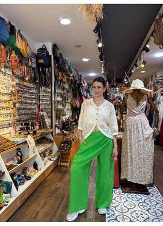 İtalyan Keten Kapaklı Pantolon
