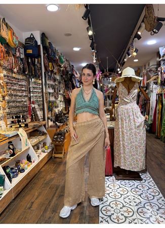 İtalyan Keten Kapaklı Pantolon