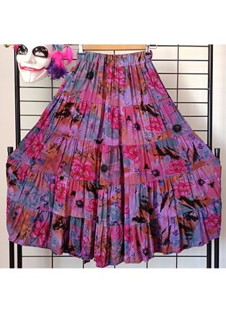 Patchwork Beli Lastikli Etek