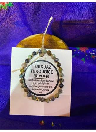 TURKUAZ (ŞANS TAŞI) DOĞAL TAŞ BİLEKLİK