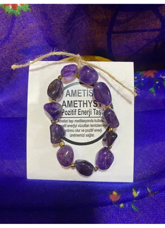 AMETİST (POZİTİF ENERJİ TAŞI) DOĞAL TAŞ BİLEKLİK
