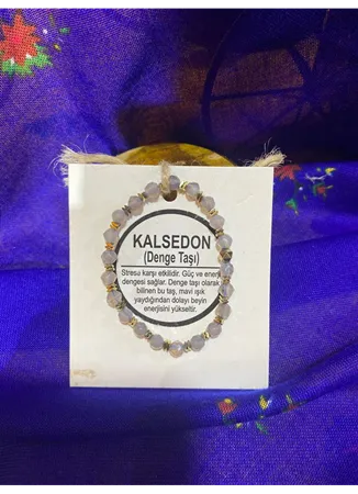 KALSEDON (DENGE TAŞI) DOĞAL TAŞ BİLEKLİK