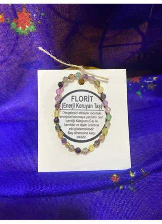 FLORİT (ENERJİ KORUYAN TAŞ) DOĞAL TAŞ BİLEKLİK