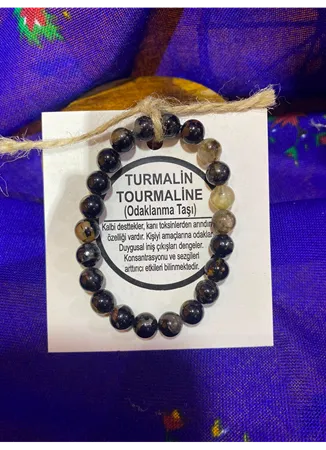 Turmalin (Odaklanma Taşı) Doğal Taş Bileklik
