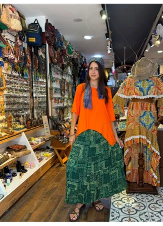 Patchwork Beli Lastikli Etek