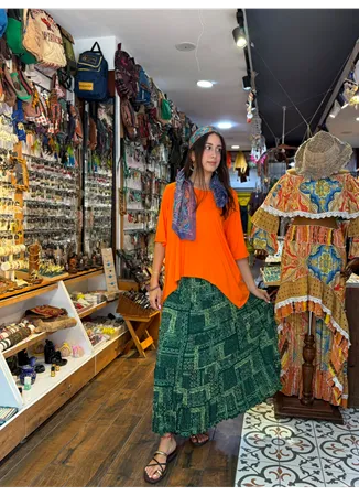 Patchwork Beli Lastikli Etek