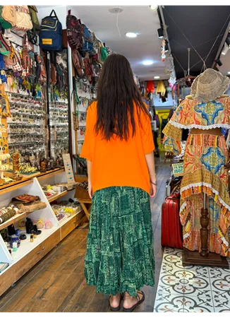 Patchwork Beli Lastikli Etek