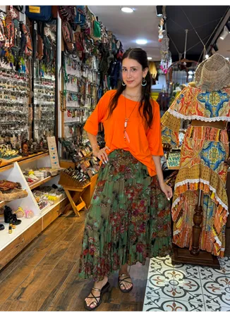 Patchwork Beli Lastikli Etek
