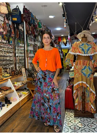 Patchwork Beli Lastikli Etek