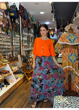 Patchwork Beli Lastikli Etek