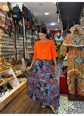 Patchwork Beli Lastikli Etek