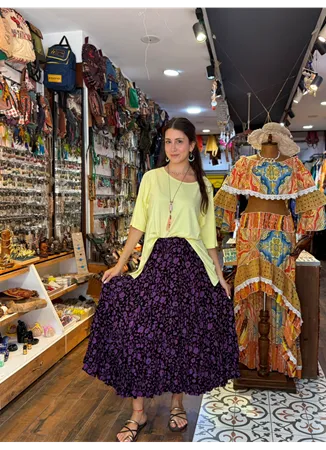 Patchwork Beli Lastikli Etek