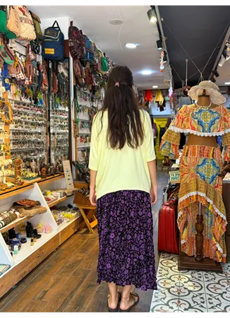 Patchwork Beli Lastikli Etek