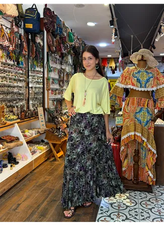Patchwork Beli Lastikli Etek