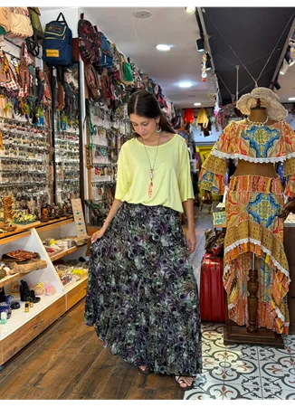 Patchwork Beli Lastikli Etek